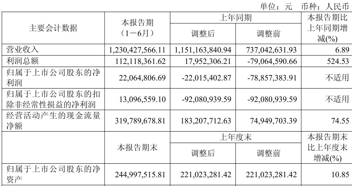 宜宾纸业:2025年上半年盈利2206.48万元 同比扭亏