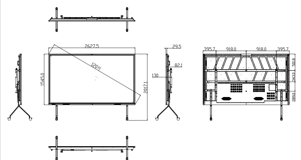 WOLL 120寸触摸会议一体机看天下财经、股票风云